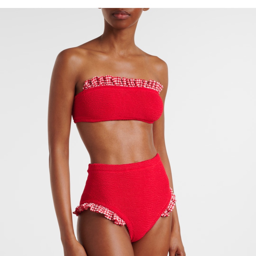 NWT Hunza G Peggy Red Bikini Set one size